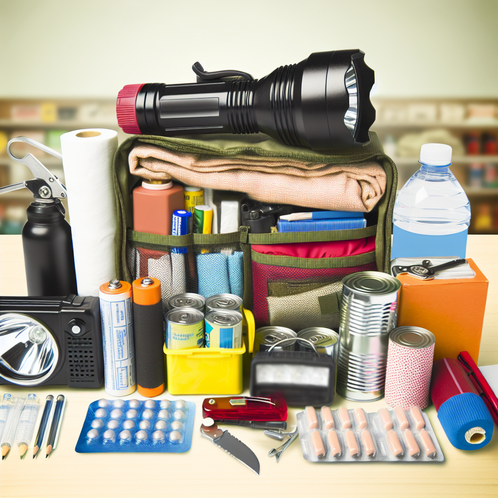 Emergency medical supplies organized