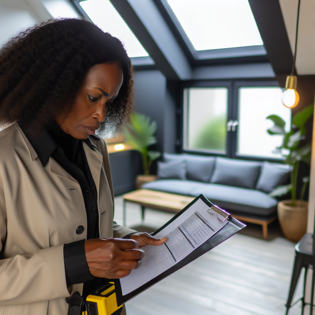 Person checking home safety with checklist