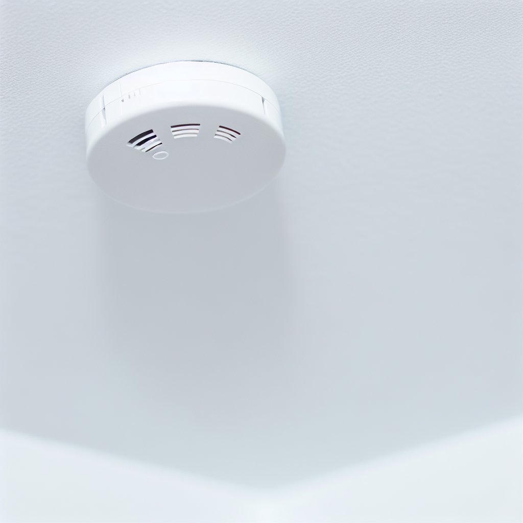 Properly installed smoke detector